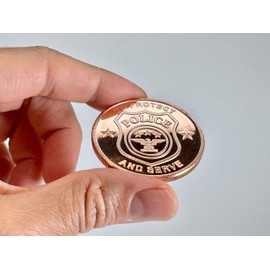 Katy Craig 10 x 1oz Copper Rounds Police 999 Fine Bullion Supplied in Tub