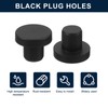 QUARKZMAN Pack of 32 Black Rubber Stoppers, 9 mm Plug