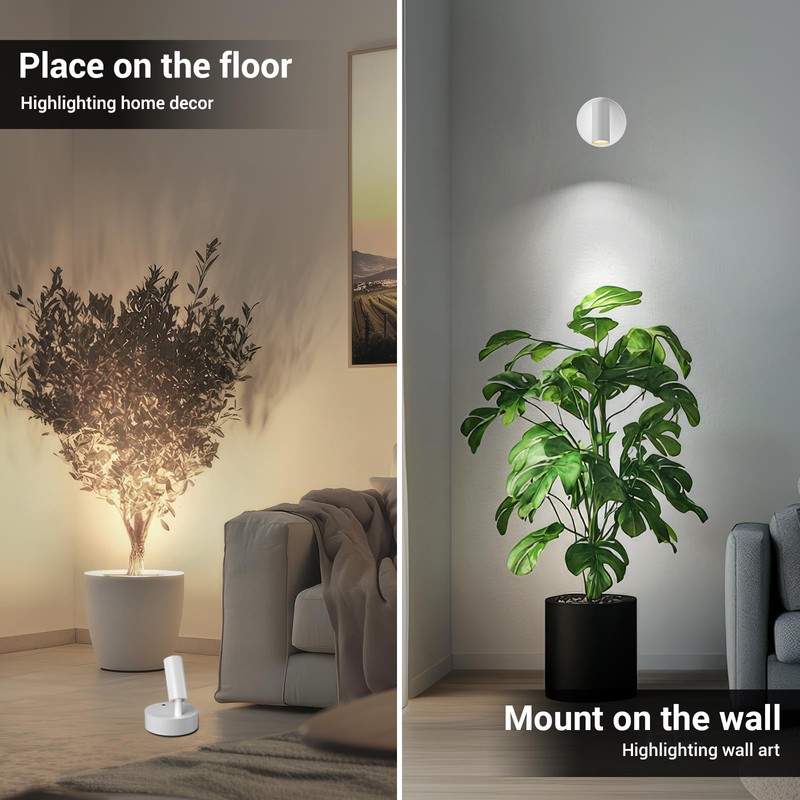 TaoFiaCo Wireless Led Spotlight Indoor, Plant Spotlight Indoor with Remote