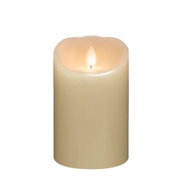 The Whitehurst Company Battery Operated Flameless LED Pillar Candle - 5" - Cream