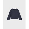 NAME IT Girls' Nmfvenja LS Loose Short Knit Jumper, Dark