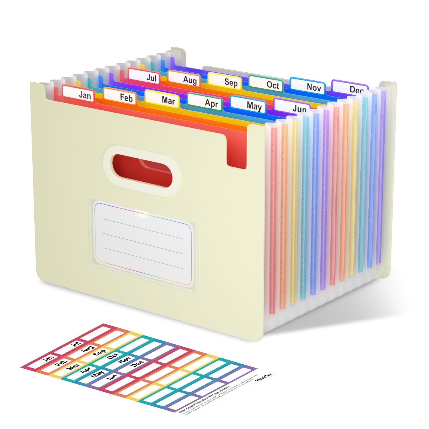 ThinkTex Document Folder A4, 12 Compartments Sorting Folder Expanding ...