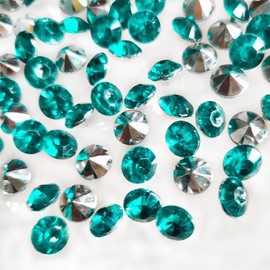 2000 PCS Sky Blue Acrylic Diamonds Gems Tiny Table Scatters Rhinestones Gemstones for Vase Fillers,Baby Shower Gifts,Party Confetti,Arts and Epoxy Crafts,Makeup Brush Holder Decor,0.315 Inch (8mm)