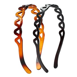 2 Pcs Plastic Teeth Comb Headbands Tooth Hair Band Wavy Head Bands Non Slip Hair Hoop Hair Styling Accessories for Women Girls