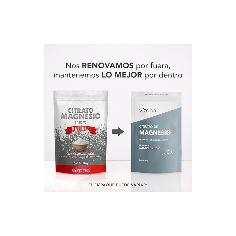 VIZANA NUTRITION | Citrato de Magnesio en Polvo (Trimagnesio Anhidro)