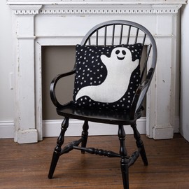 Primitives by Kathy Decorative Pillow, 18" x 18", Black