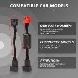 GNXfixt Start Stop Double Cable for Kodiaq 2016-2023 Karoq 2017-2023 Car Start Stop Deabler/Delete/Eliminator/Canceller