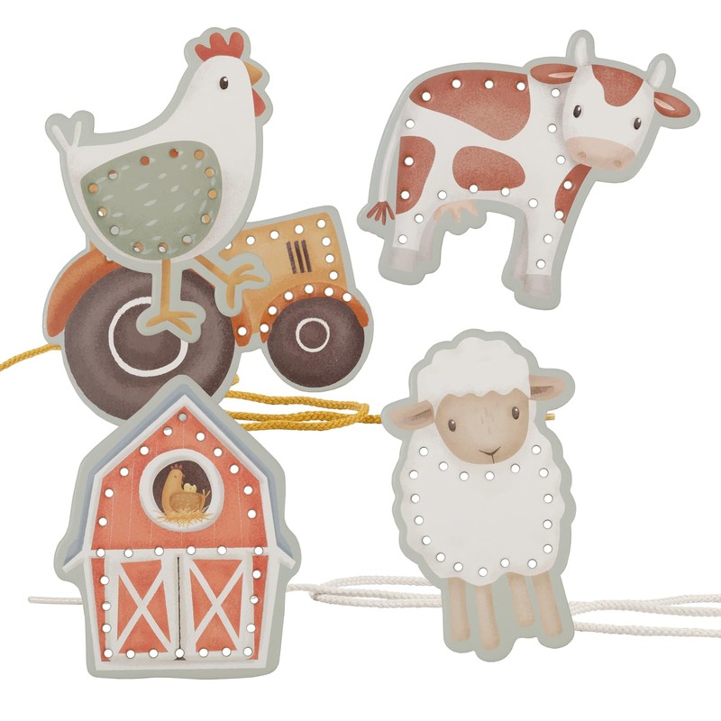 Little Dutch Little Farm 125605 Lacing Cards Game