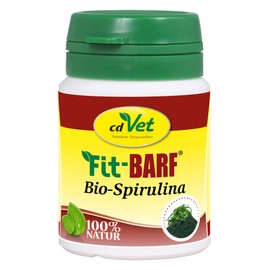 cdVet Naturprodukte Fit-BARF Bio-Spirulina 36 g - Hund & Katze - Nährstoffe - Darm - Basenbildung - Säurehaushalt des Magens - Vitamine - Spurenelemente - Mineralstoffe - Rohfütterung - BARFEN -