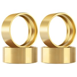 EPINON 110g/pc Brass 1.9 Beadlock Wheels Internal Ring Clamp Ring Fit 1.9" Wheel Rim RC Wheel Counterweight for 1/10 TRX4 TRX6 Axial SCX10 Capra Redcat GEN7 GEN8 VS4-10 RC Crawler (4Pcs Brass)