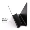 xympo Self-Adjusting Napkin Holder – Compact Black Metal Dispenser for