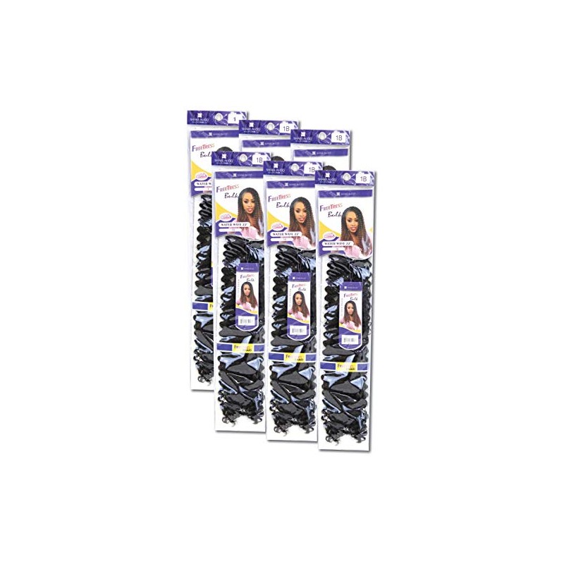 WATER WAVE 22" (6-Pack, 2 Dark Brown) - Freetress Synthetic