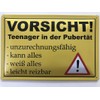 Metal Sign 20 x 30 cm Caution Teenager Sayings Humour