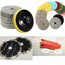 Roxx Tools wet polisher grinder stone concrete core drill bit granite marble floor buffer