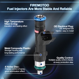 Fuel Injectors Pack of 8 Compatible with Ford Expedition 5.4L V8 2007 2008 for Lincoln Navigator 5.4L V8 2007 2008 Replace 0280158140 7L1Z9F593B 4 Holes