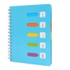 Tikplus A5 Notebook with Dividers, Notebook with Tabs, Spiral Notepad