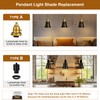 Ceiling Fan Light Covers, 3 Pack Pendant Light Shade Replacement