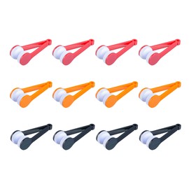 Sun Glasses Cleaner of Microfiber, 12 Pcs - Mini Eye Glasses Lens & Sunglass Cleaner - Soft Brush Lens Cleaner for Eyeglasses - Glasses Accessories with Cleaning Clip