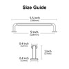 Alzassbg 10 Pack Brushed Gold Cabinet Handles, 5 Inch(128mm) Hole