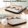 Outraveler King Size Air Mattress Inflatable Bed with Headboard and