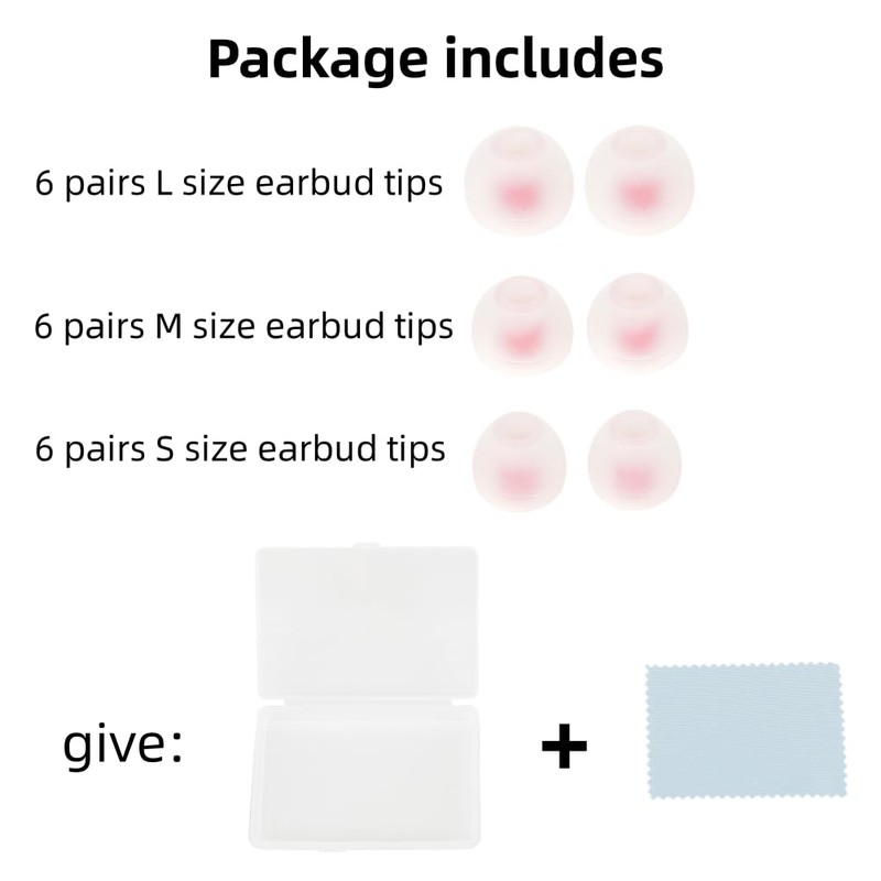 SNHTLS Earbuds Replacement Tips Silicone Earbud Tips Earpads Replacement Silicone