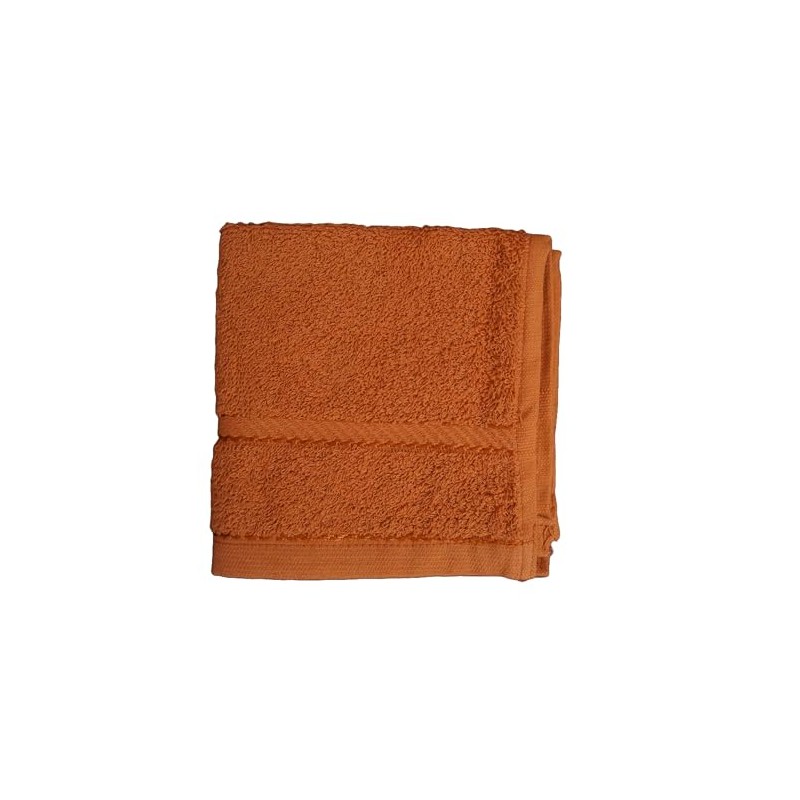 Vissage Cotton Terry Face Towel, Orange, Pack of 4