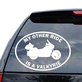DiamondCutStickerz My Other Ride Valkyrie Motorcycle Motorbike Decal Sticker Car Truck Motorcycle Window Bumper Laptop Wall Decor - Size (22 inch / 56 cm Wide) - Color (Matte Black)