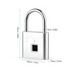 Smart Fingerprint Padlock Rechargeable Keyless 10 Fingerprints Morse Code Emergency