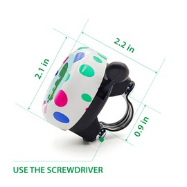 ONIPAX Bike Bell Loud Sound Colorful Animals Cartoon Adorable Kid Girl Boy Cycling Ring for Bicycle/Toddler/Scooters