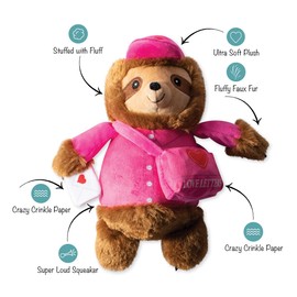 Fringe Studio Plush Dog Toy, Love On Delivery, Petshop Collection (314105)