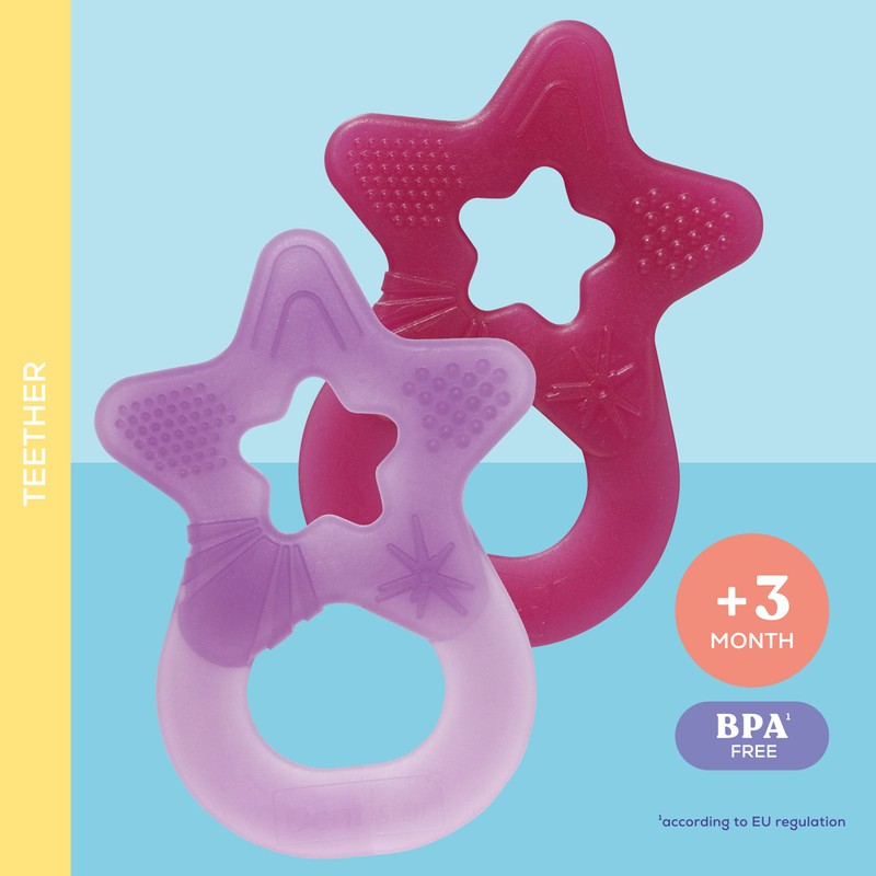 Dentistar Teether Set of 2 - Teether for Babies &