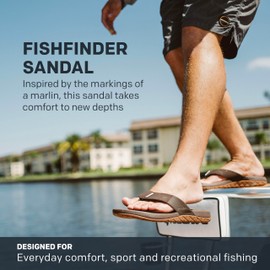 Grundéns Men's Fishfinder Sandal, Dark Brown, 8