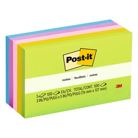 Post-it Notes - Bloc de notas adhesivas, 3 x 5 pulgadas, Colección Jaipur, 5 Pads