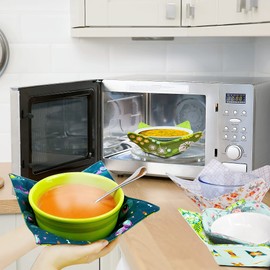 Bowl Cozy Template 3 Sizes, Bowl Cozy Pattern Template Cutting Ruler Set,Sewing Pattern and 40 Cool Pins, User Manual Included