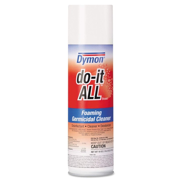 Dymon 08020CT Foaming Germicidal Cleaner,Disinfectant Spray,18 oz, 12/CT