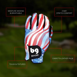 BG Bender Golf Glove | Wear On Right | (Green, Mens XL)