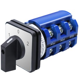 HAOERMEI Changeover Selection Switch,Multi-Transfer Switch AC 660V 63A 3 Positions 12 Terminals, Used Switch Between Shore Power and Generator Solar Inverters for RV, Camper and Boat