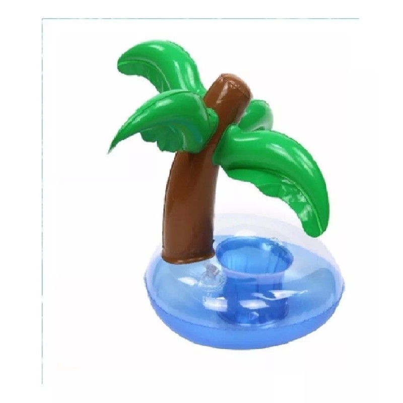 KFMX 3 Porta Vasos Inflables Surtido Verano Palmera Flamingo Dona