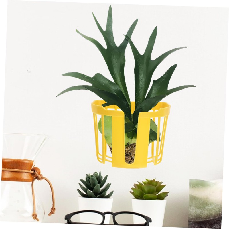 IWOWHERO Set of 8 Wall-Mounted Planter Baskets Plastic Container Pots