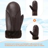 Men Winter Mittens Shearling Sheepskin Mittens Warm Fur Lined Mittens