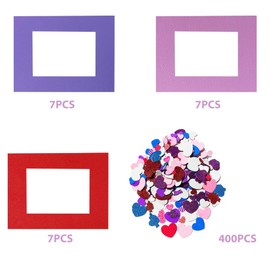 Ayhuhra Valentines Picture Frame Craft Kits 21 Sets DIY Foam Valentine's Day Craft Kits with Heart Stickers for Valentine Activity Gift Exchange Art Project Supplies