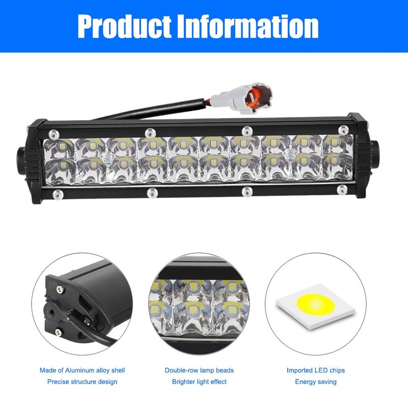 CMIYETO Motorcycle Front Light Bar Kit Universal Adjustable Light Bar