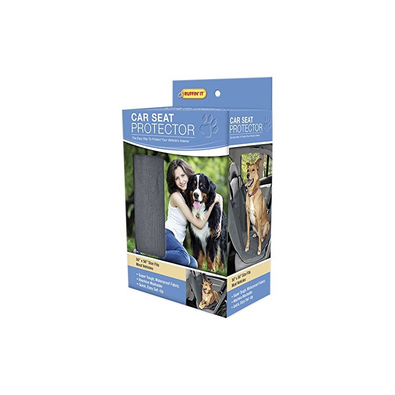Ruffin' It Car Seat Protector for Pets, Grey