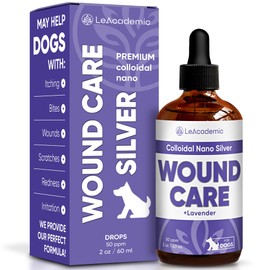 Wound Care for Dogs | Dog Wound Care Drops | Dog Rash Treatment | Dog Skin Irritation Treatment | Colloidal Silver for Dogs | Dog Skin Rash Treatment Lavender | Pet Wound Care for Dogs | 2 Oz