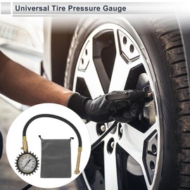RATCHROLL 1 Pcs Universal Tire Pressure Gauge 0-100PSI 2.56Inch Digital Pressure Gauge with Gear Sleeve Tyre Air PSI Meter for Motorcycle SUV Truck