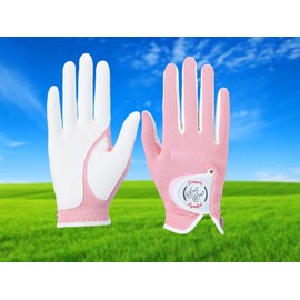 SIMPLE SYMBOL Women's RainGrip Golf Glove Two Pack,Hot Wet Weather Comfort,（Two Left Hands Or Two Right Hands Or One Pair） Four Colors to Choose from Pink/Purple/White/Green(Pink,XL,Right)