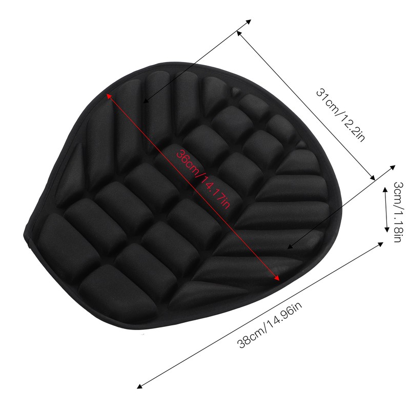 Motorcycle Seat Cushion Shock Absorption Cooling Down Breathable Pressure Relief