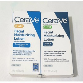 CeraVe 2pk AM/PM 2oz Facial Moisturizing Lotion w/Sunscreen -SPF30