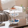 HBlife Fruit Bowl for Kitchen Counter - 3 Tier Ceramic
