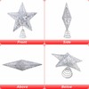 KEYIDO Silver Small Christmas Tree Topper Mini Star Tree Topper